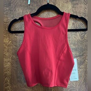 NWT Red Sleeveless Crop Top Size M